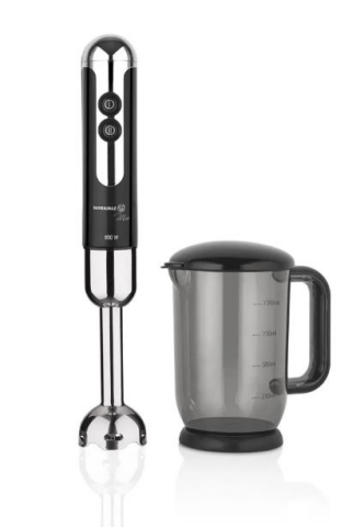 Korkmaz A446-10 Mia Duo Siyah/Krom Blender Set