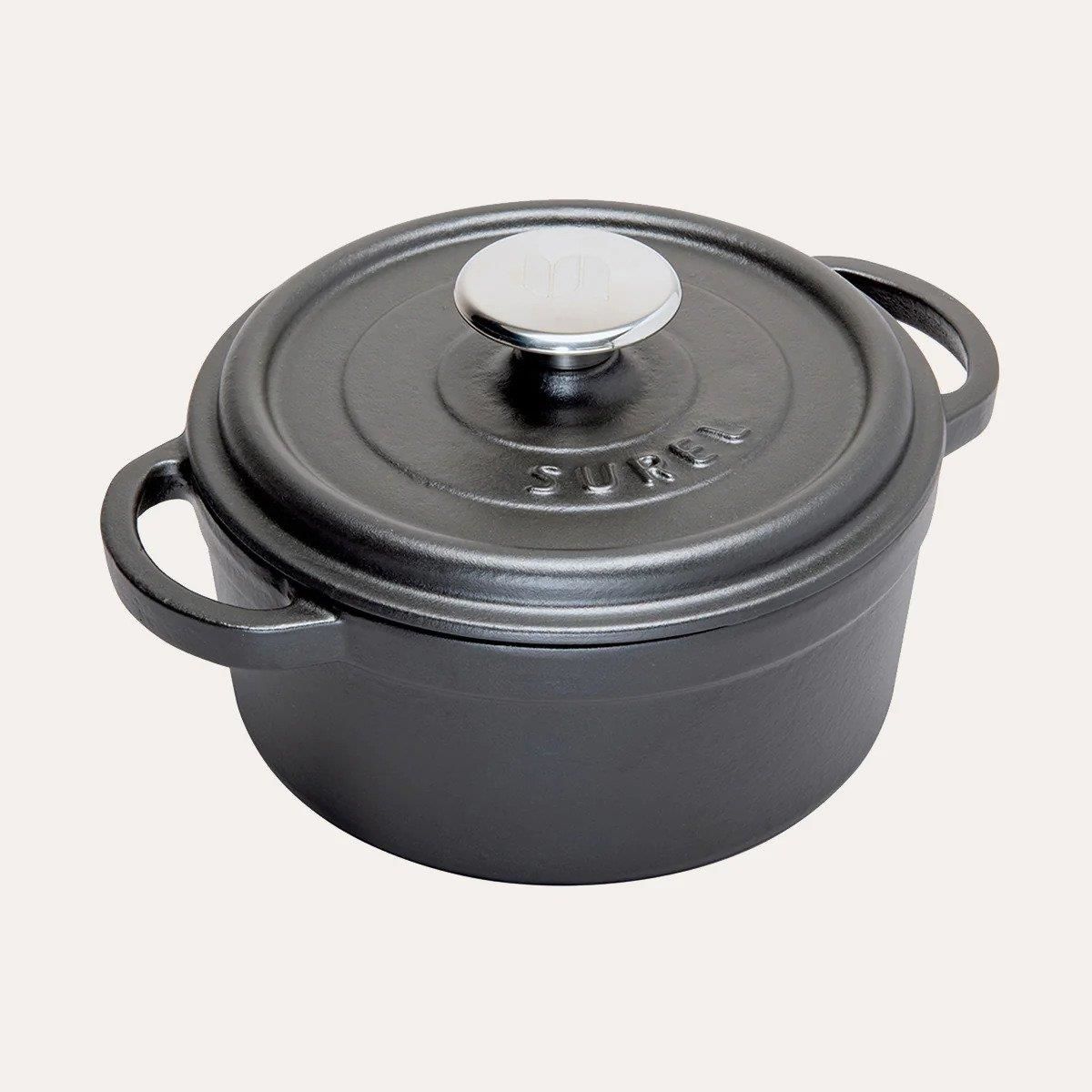 Sürel Demir Döküm Derin Tencere Siyah 28 cm