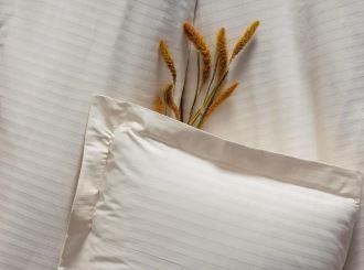 Elegant Stripe Ç.K. Ekru  Nevresim Takımı