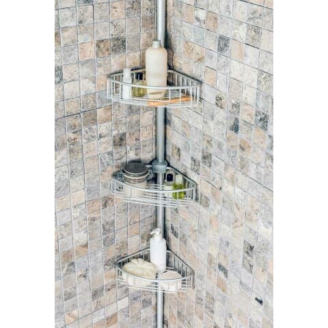 Aluminyum Köşe Rafı 3lü Yaylı M-N40-30