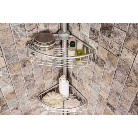 Aluminyum Köşe Rafı 3lü Yaylı M-N40-30