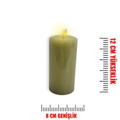 Tconcept Ledli Şeffaf Paketli Işıklı Plastik Mum 12 CM