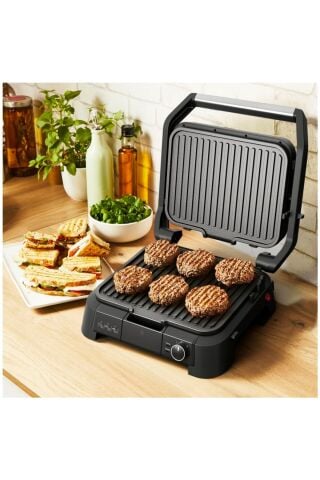 Tefal SuperGrill 3in1 4 Porsiyon Kapasiteli 2000 Watt Barbekü Izgara ve Tost Makinesi - Siyah