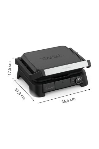 Tefal SuperGrill 3in1 4 Porsiyon Kapasiteli 2000 Watt Barbekü Izgara ve Tost Makinesi - Siyah