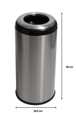Prima Nova Lima 36 Lt Yarım Kapak Çöp Kovası Siyah M-E24-K06