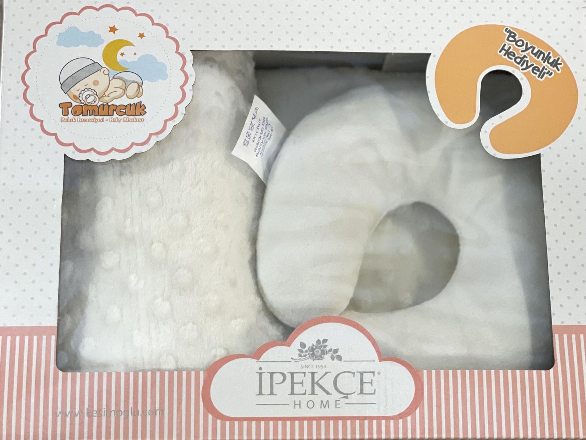 İpekçe Home Tomurcuk Bebek Battanniyesi Boyunluklu 90 X 110 Cm Krem Renk