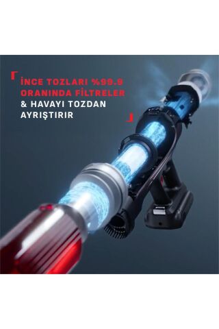 Tefal TY2098WO X-Force Flex 9.60 Animal Care Kablosuz Şarjlı Dikey Süpürge 100 Air Watt