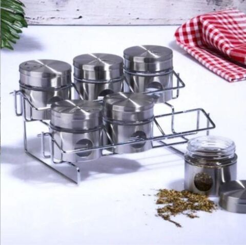 Kosova Metal 6 Lı Baharatlık Seti Cam-428