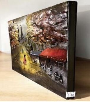 FAM-10 Metal 3D Duvar Paris Tablo 80*80CM