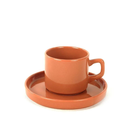 The Mia Sade Kiremit Renk Porselen Tek Kişilik Çay Fincanı 150 ml CTT0035
