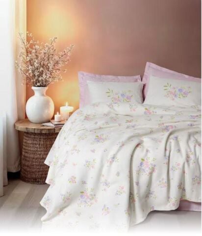 Cotton Box Estiva Tek Kişilik Pike Takımı Petal Pembe