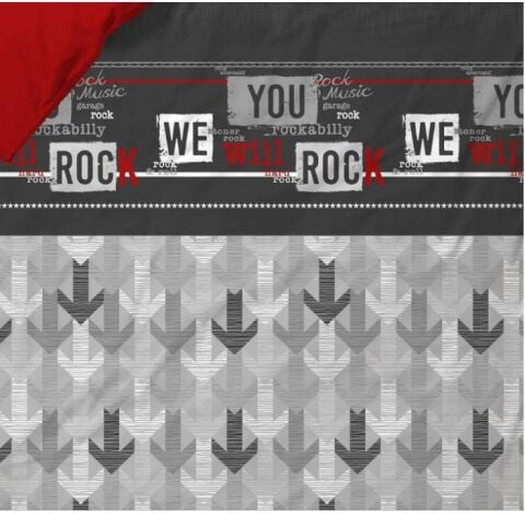 Cotton Box Genç Odası Tek Kişilik Nevresim Takımı Rock Kırmızı