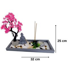T.Concept Dekoratif Buda Heykeli Dikdötgen Zen Bahçesi
