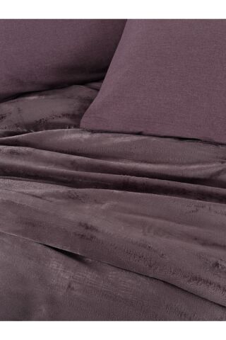 Cotton Box Velvet Çift Kişilik Nevresim Takımı Flossy Mürdüm