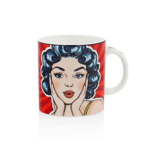 The Mia Popart Wow Desenli Porselen Kupa POP063