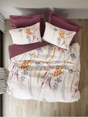 Cotton Box Çift Kişilik Complete Set Flos Bordo