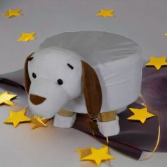 T. Concept  Hayvan (Köpek) Figürlü Çocuk Pufu, Lastikli Kılıflı, Yıkanabilir