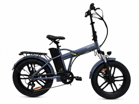 Bisan E-Folding F4 20 Jant M.Disk 43 Cm Kadro Elektrikli Katlanır Bisiklet Metalik Gri