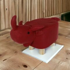 T. Concept  Hayvan ( Kırmızı Gergedan ) Figürlü Çocuk Pufu, Kolay Silinebilir