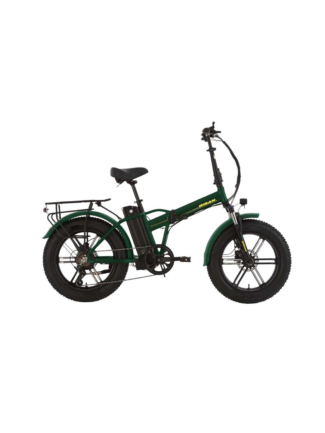 Bisan E-Folding F3 20 Jant H.Disk 43 Cm Kadro Elektrikli Katlanır Bisiklet Haki Sarı