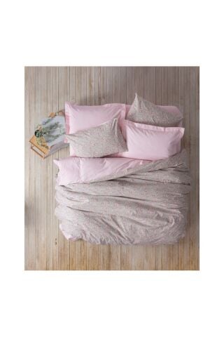 Cotton Box Petite Çift Kişilik Çarşaflı Lastikli Nevresim Takımı Sihu Pembe