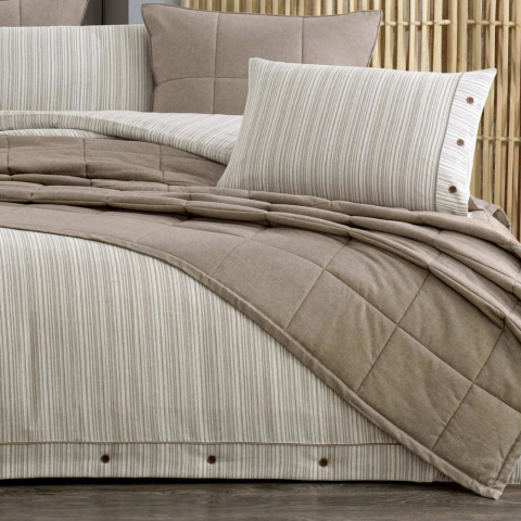 Zebra Casa Olive Çift Kişilik 7 Parça Yatak Örtüsü Seti Kahverengi