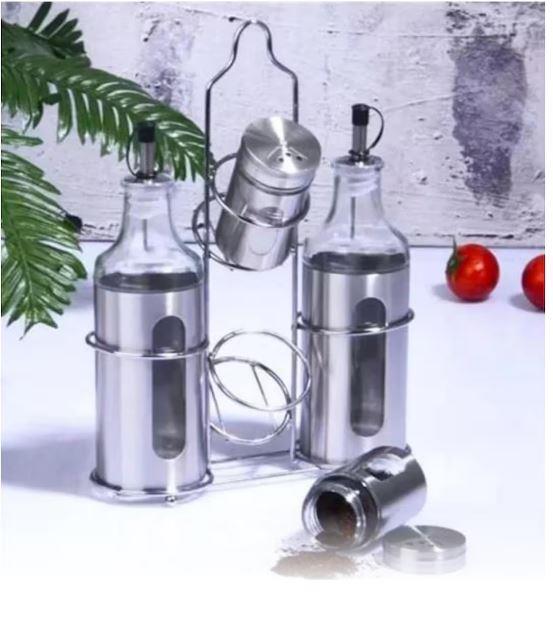 Kosova Metal 4lü Yağlık&Sirkelik Seti Cam-429 00429
