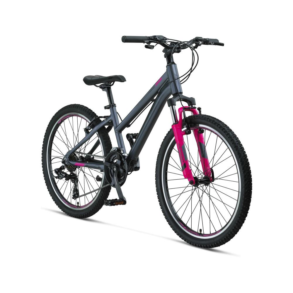 Mosso Wildfire 24 Jant 13K V Fren 21 SPD Bayan Dağ BisikletiAntrasit-Pembe