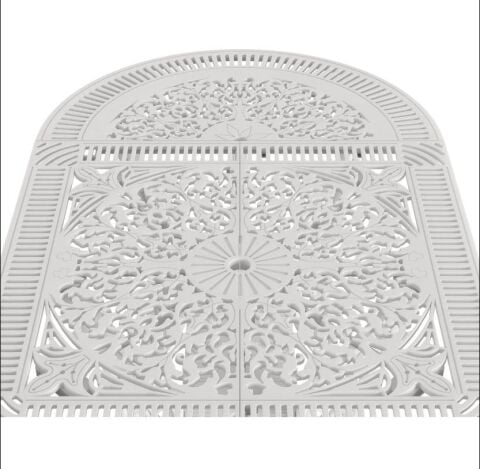 IVF - İstanbul Oval Masa Beyaz 6 Kişilik 75x150 cm