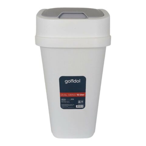 Gondol Sabrina Kapaklı Çöp Kovası, Plastik 10 Lt Kombin Renkli