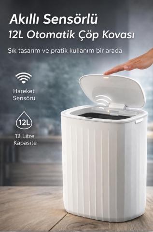 Sensörlü 12lt Çöp Kovası Oky-1525 199