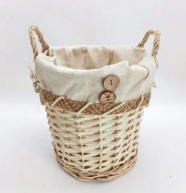 T.Concept Yuvarlak El Yapımı Hasır Sepet Natural 27 cm