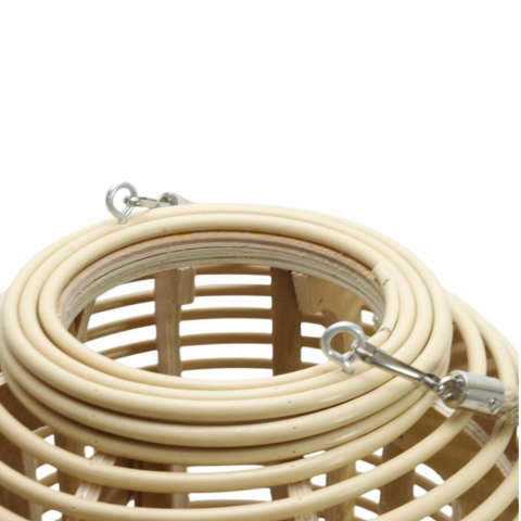 T.Concept Dekoratif Halatlı Rattan Cam Hazneli Mumluk Küçük