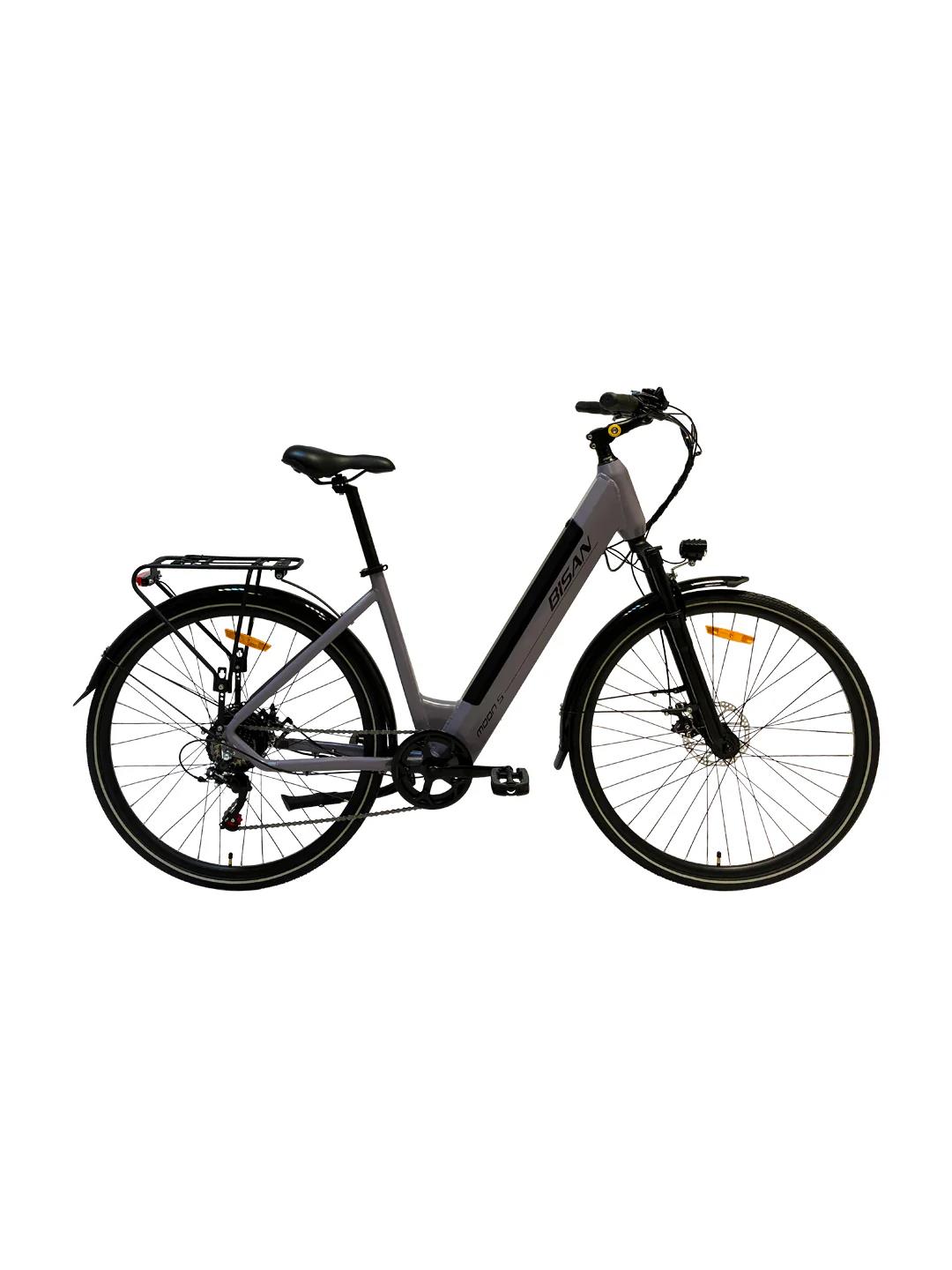 Bisan Moon S-26 700C 47 CM Elektrikli Bisiklet Metalik Gri Siyah
