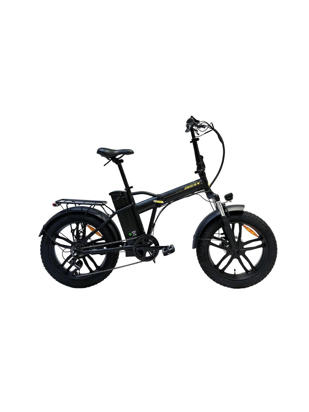 Bisan E-Folding F4 20 Jant M.Disk 43 Cm Elektrikli Katlanır Bisiklet Siyah Sarı