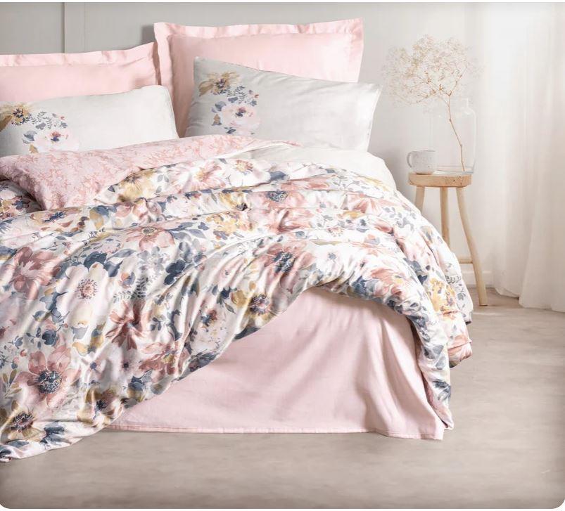Cotton Box Dalya Saten Pudra Çift Kişilik Nevresim Takımı