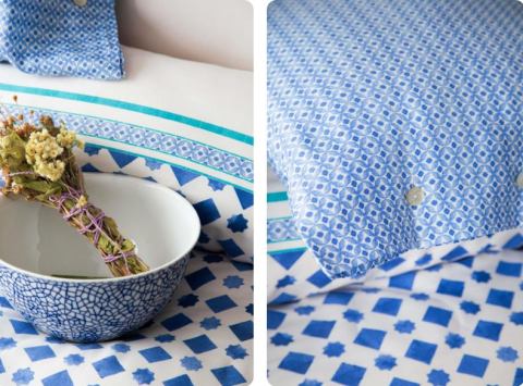 AP Çift Kişilik Tencel Terra İndigo Nevresim Takımı