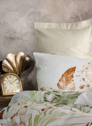 Cotton Box Saten Çift Kişilik Nevresim Takımı Luster Bej