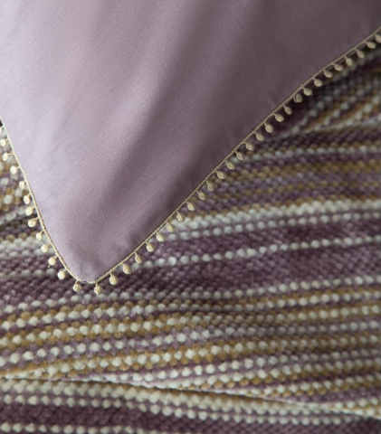 AP Çift Kişilik Lizbon Lila Yatak Örtülü Nevresimli Set