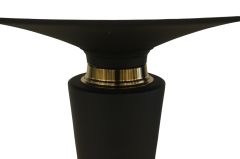 T.Concept Metal Yuvarlak Yan Sehpa Siyah Gold Ayak