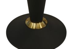 T.Concept Metal Yuvarlak Yan Sehpa Siyah Gold Ayak
