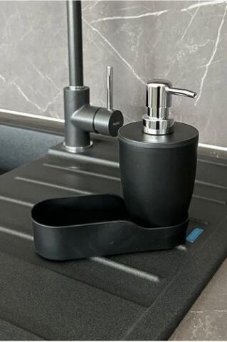 Siyah Pure Mutfak Sıvı Sabunluk M-E91-06