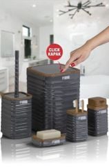 Okyanus Home Luna 5’li Banyo Seti Antrasit