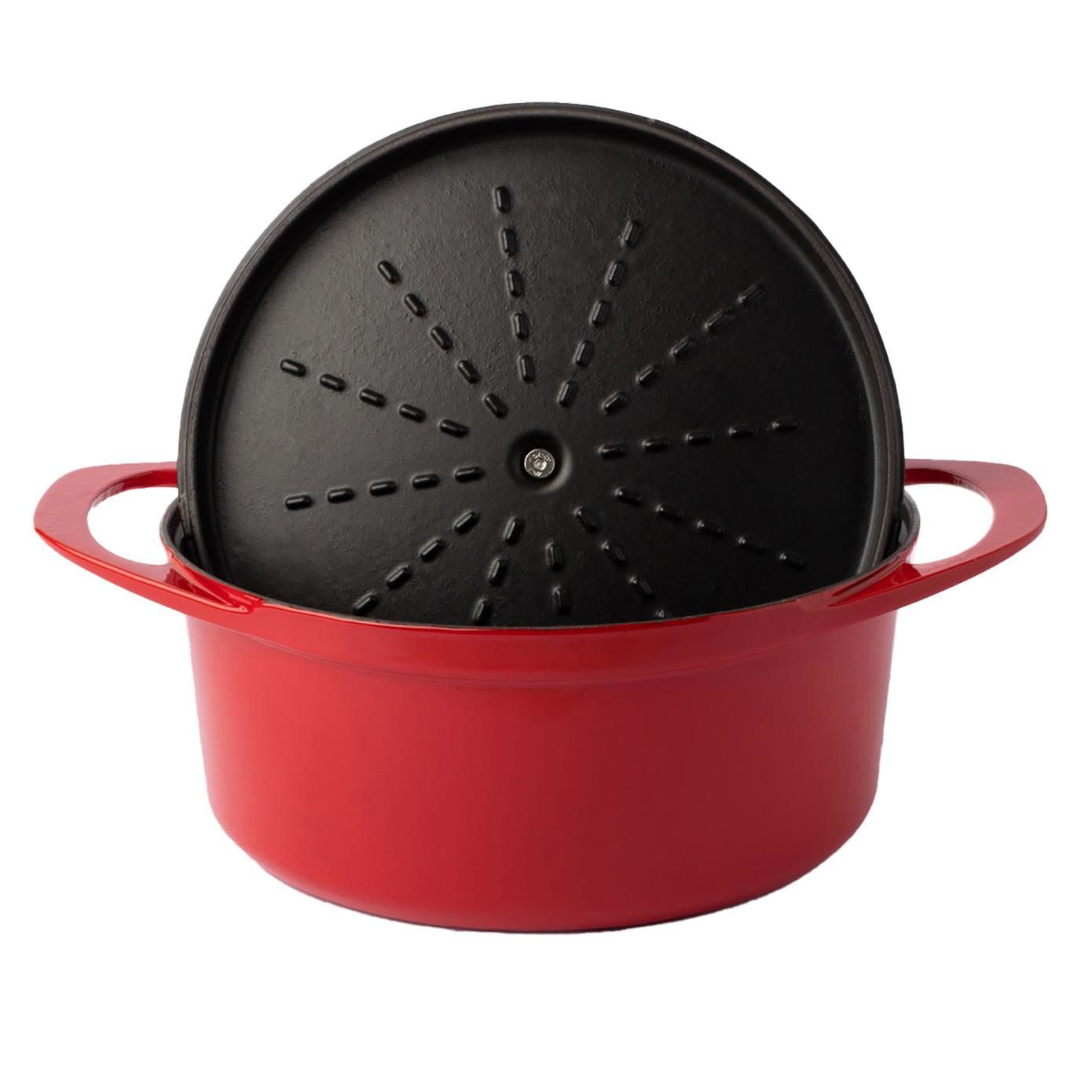 Sürel Pot Art Derin Döküm Tencere Kırmızı 24 cm