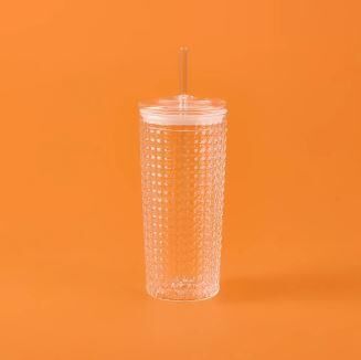 Mien-1335 500ml Pipetli Cam Meşrubat Bardak