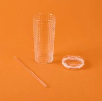 Mien-1335 500ml Pipetli Cam Meşrubat Bardak
