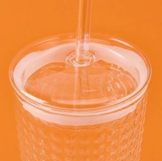 Mien-1335 500ml Pipetli Cam Meşrubat Bardak