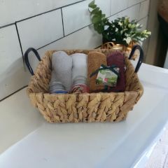 T.Concept Dekoratif Hasır Kare Çok Amaçlı Sepet 303655
