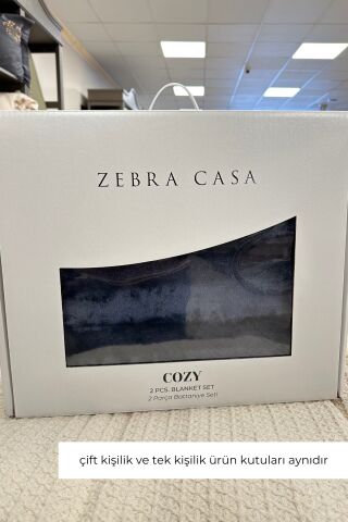 ZEBRACASA Cozy Tek Kişilik Battaniye Takımı