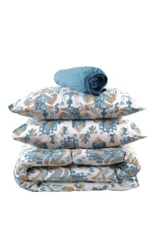 Kobyen Çift Kişilik Edna İndigo Uyku Seti